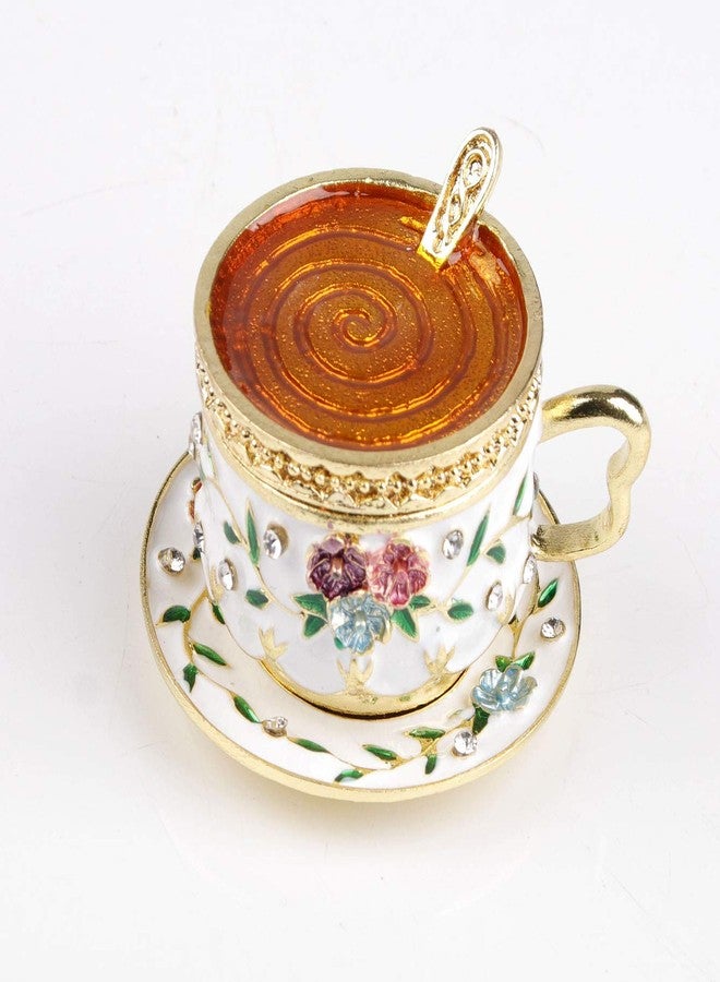 SEVENBEES Coffee Cup Figurine Collectibles Hinged Jewelry Box Trinket Boxes - Image 2